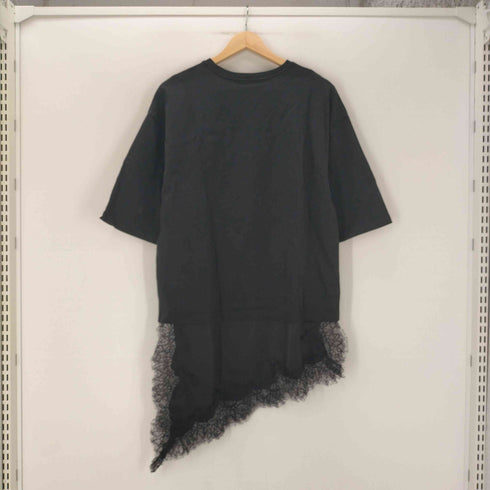 ザラ ZARA COMBINATION LACE T-SHIRT レースコンビ Tシャツ レディース import:M