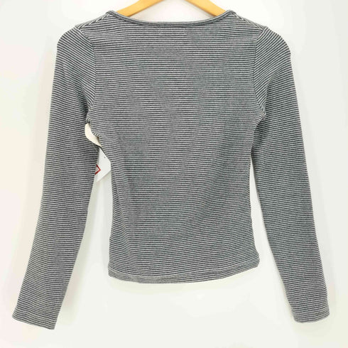 マウジー moussy 25ss LIMITED HENRY NECK BORDER TOP レディース FREE