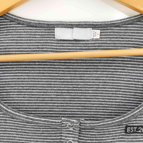 マウジー moussy 25ss LIMITED HENRY NECK BORDER TOP レディース FREE