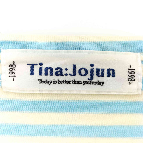 ティーナジョジュン TINA:JOJUN 26ss ボーダー ヘンリーネック カットソー レディース JPN:M