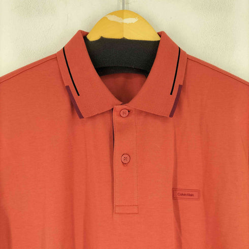カルバンクライン CALVIN KLEIN ロゴパッチ ポロシャツ メンズ import:M