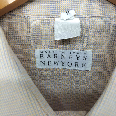 バーニーズニューヨーク BARNEYS NEWYORK 90s イタリア製 ホリゾンタルカラー L/S ドレスシャツ メンズ 17 R