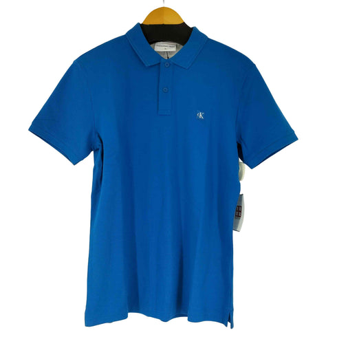 カルバンクライン CALVIN KLEIN ロゴパッチ ポロシャツ メンズ import:M