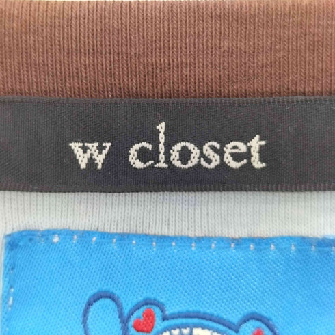 ダブルクローゼット w closet 26ss ANGEL BLUE ナカムラくん落書きラグランTシャツ レディース FREE