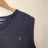 ポロバイラルフローレン Polo by RALPH LAUREN 90s スモールポニー刺繍 コットンニットベスト メンズ 3L