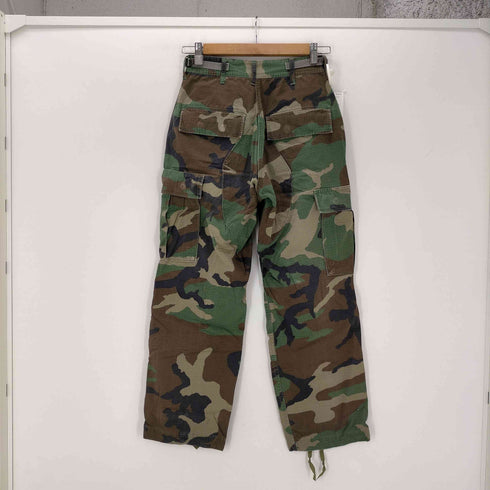 ユーエスアーミー U.S. ARMY 90S HOT WEATHER WOODLAND ウッドランドカモ 迷彩柄 BDU リップストップ カーゴ パンツ 1991年製 レディース X-SMALL X-SHORT