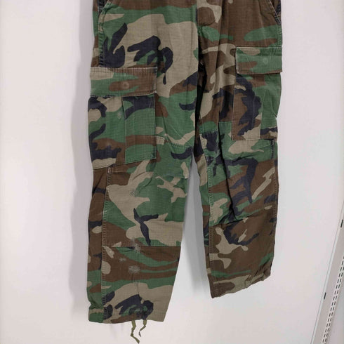 ユーエスアーミー U.S. ARMY 90S HOT WEATHER WOODLAND ウッドランドカモ 迷彩柄 BDU リップストップ カーゴ パンツ 1991年製 レディース X-SMALL X-SHORT