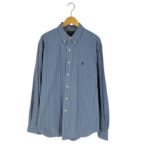 ラルフローレン RALPH LAUREN CLASSIC FIT ポニー 刺繍 チェック ボタンダウン L/S シャツ メンズ import:XL 17