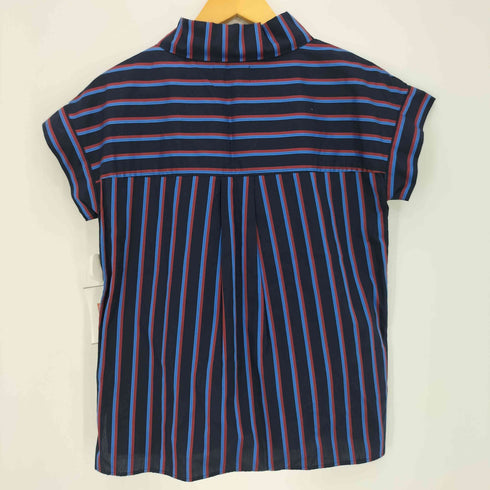 フレッドペリー FRED PERRY ストライプ サイドスリット ロールネック ブラウス レディース 10