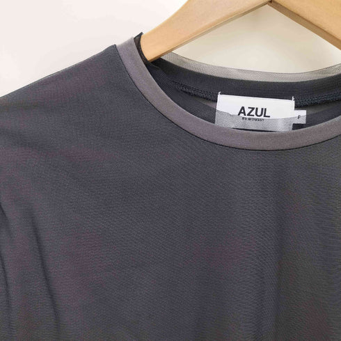 アズールバイマウジー AZUL by moussy チュールレイヤードロングTシャツ レディース FREE