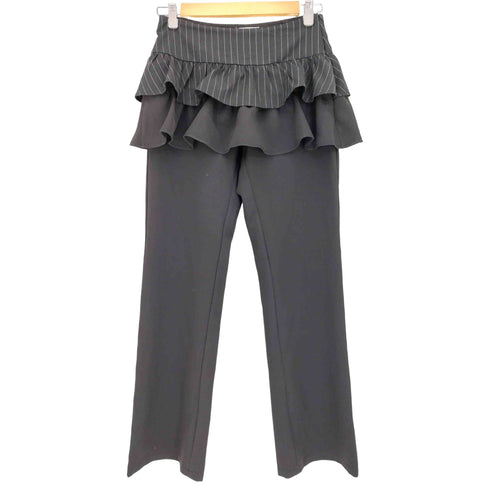 ILLIGO 25ss Ruffle color block skirt pants レディース S