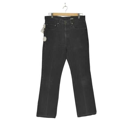 リーバイス Levis 90s USA製 98年製 ボタン裏575 517 BOOT CUT ジップフライブラックデニムパンツ メンズ W33L32