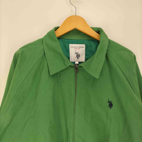 ユーエスポロアッスン U.S.POLO ASSN ロゴ刺繍 ジップアップ ドロスト スウィングトップ ジャケット メンズ import:L