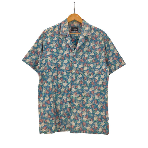 Kalani Designs リバーシブル ハイビスカス柄 花柄 開襟オープンカラー アロハ シャツ メンズ