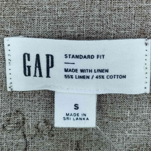 ギャップ Gap リネン混 バケーション スタンダードフィットシャツ メンズ S