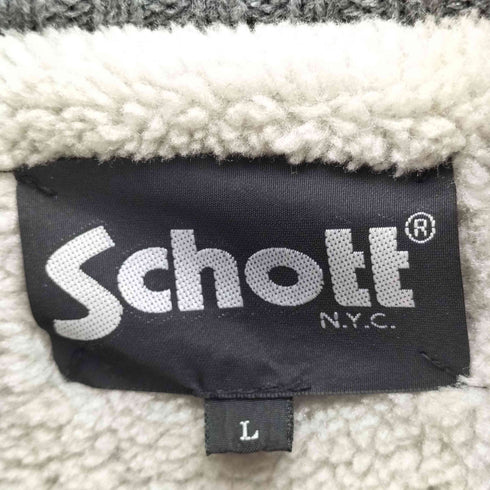 ショット Schott Skull ZIP BOA SWEATER メンズ L