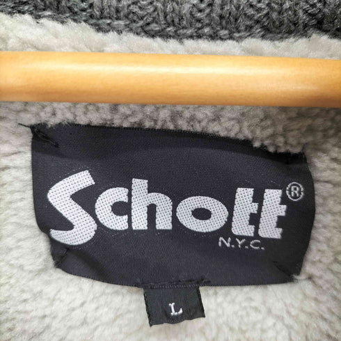 ショット Schott Skull ZIP BOA SWEATER メンズ L