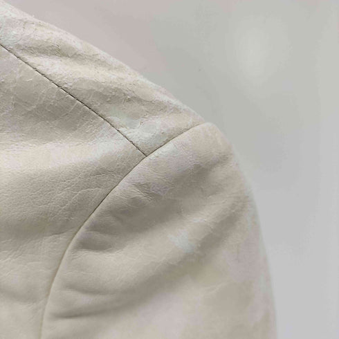 ロベルトカヴァリ roberto cavalli REAL LEATHER 裏地レオパード タッセル フリンジレザージャケット レディース 40