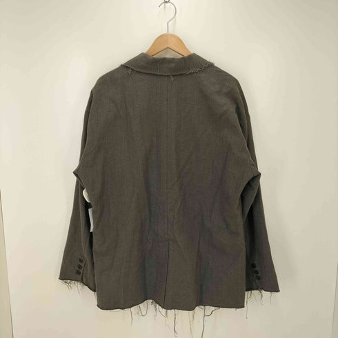 クレイル CLEL 断ち切り加工 オーバー テーラードジャケット メンズ