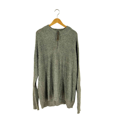 エディーバウアー Eddie Bauer 00S ハーフジップ エルボーパッチ ニット トップス メンズ import:XL