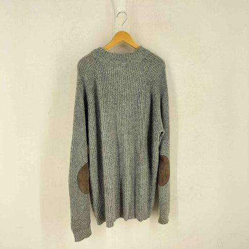 エディーバウアー Eddie Bauer 00S ハーフジップ エルボーパッチ ニット トップス メンズ import:XL