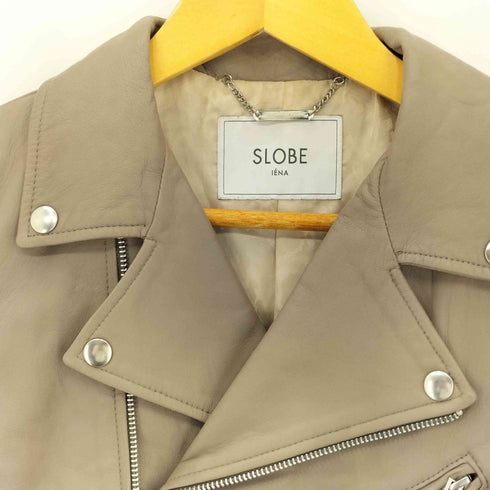スローブイエナ SLOBE IENA ラムレザー ダブルライダース ジャケット レディース 38