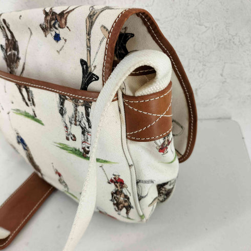 ラルフローレン RALPH LAUREN ポロ イラスト キャンバス地 ショルダーバッグ メンズ
