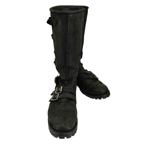 ブラックミーンズ BLACKMEANS Suede Six Buckle Boots メンズ JPN:27.5