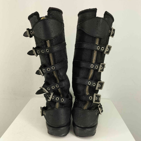 ブラックミーンズ BLACKMEANS Suede Six Buckle Boots メンズ JPN:27.5