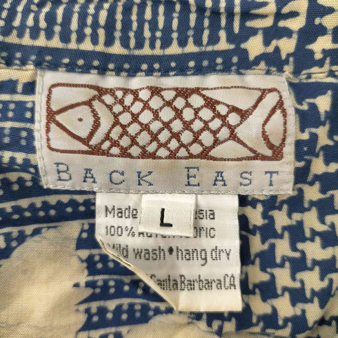 BACK EAST 花柄 総柄 レーヨン アロハ シャツ メンズ import:L