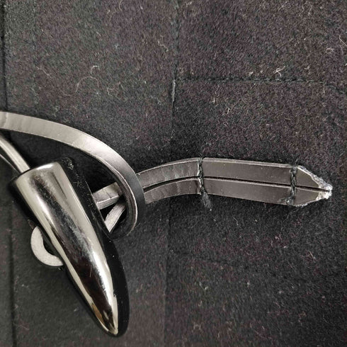 セオリー theory lamb leather cashmere カシミヤ混 ラムレザー トグルボタン ダッフルコート レディース S