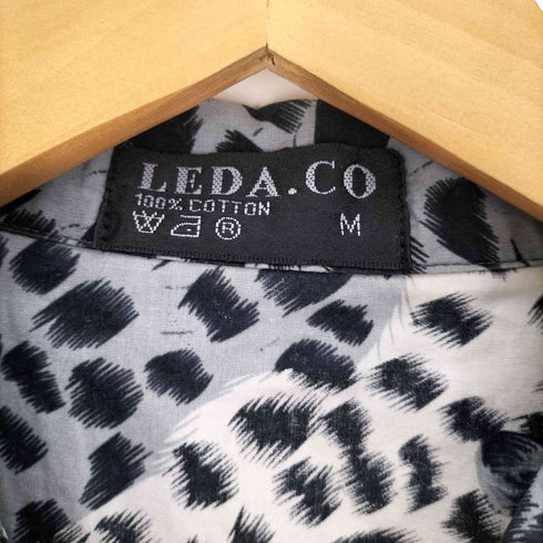LEDA.CO アニマル レオパード柄 ショートスリーブ オープンカラーシャツ メンズ import:M