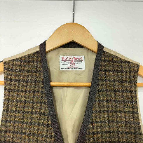 ミツミネ MITSUMINE HARRIS TWEED ウール チェック ベスト メンズ JPN:M