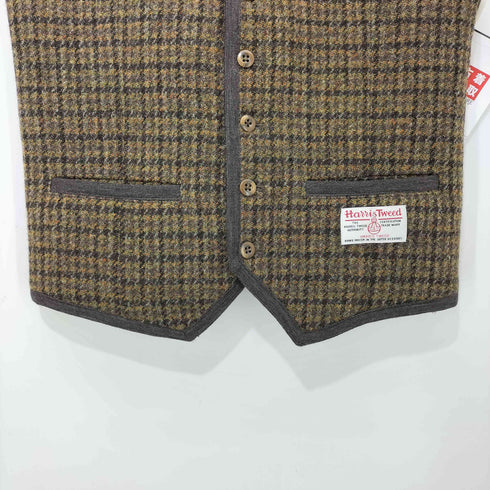 ミツミネ MITSUMINE HARRIS TWEED ウール チェック ベスト メンズ JPN:M