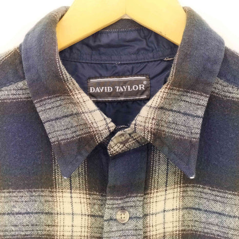 DAVID TAYLOR 90s タータンチェック ロングスリーブシャツ メンズ