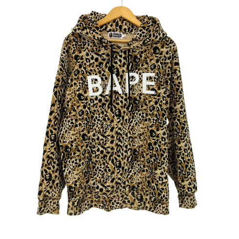 アベイシングエイプ A BATHING APE 25aw WILD LEOPARD PATTERN CRYSTAL BAPE PULLOVER HOODIE レディース JPN:S
