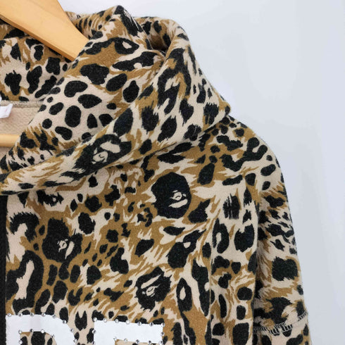 アベイシングエイプ A BATHING APE 25aw WILD LEOPARD PATTERN CRYSTAL BAPE PULLOVER HOODIE レディース JPN:S