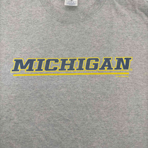 ジャージーズ JERZEES MICHIGAN プリント 霜降り Tシャツ メンズ import:XL