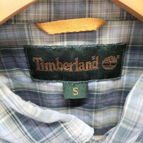 ティンバーランド Timberland 刺繍ロゴ ボタンダウン チェック コットン シャツ メンズ import:S