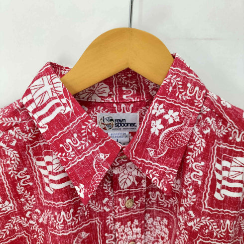 レインスプーナー Reyn Spooner ハワイ製 コットンポリ ボタンダウン アロハシャツ メンズ import:L