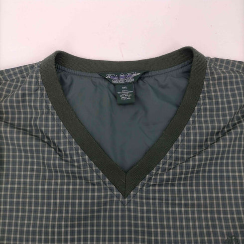ブルックスブラザーズ BROOKS BROTHERS COUNTRY CLUB ロゴ 刺繍 格子チェック ポリ ベスト メンズ import:XXL