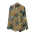 ciani 花柄 ニュースペーパー 総柄 L/S シルク シャツ メンズ import:L