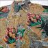 ciani 花柄 ニュースペーパー 総柄 L/S シルク シャツ メンズ import:L