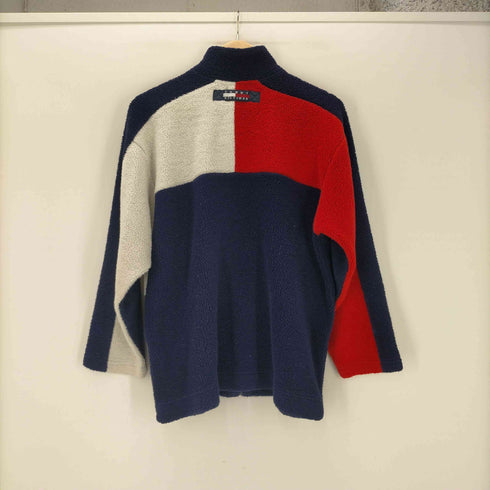 トミーヒルフィガー TOMMY HILFIGER ロゴ 刺繍 アクリル ポリ ジップアップ フリース ジャケット メンズ import:L
