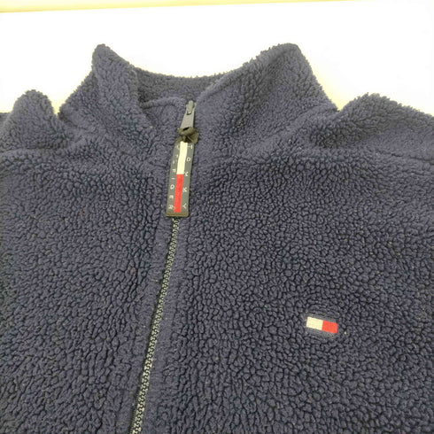トミーヒルフィガー TOMMY HILFIGER ロゴ 刺繍 アクリル ポリ ジップアップ フリース ジャケット メンズ import:L