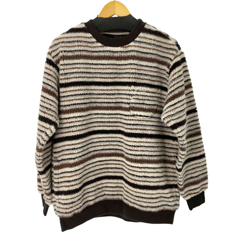 ビームスプラス BEAMS+ ボーダー ボアフリース クルーネック メンズ JPN:L