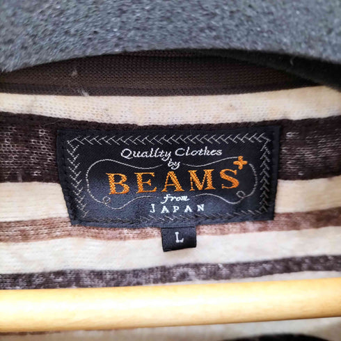 ビームスプラス BEAMS+ ボーダー ボアフリース クルーネック メンズ JPN:L