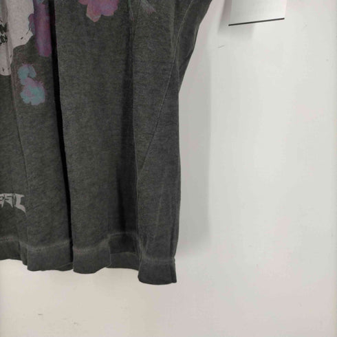 ディーゼル DIESEL スカルローズ プリント Uネック Tシャツ Y2K レディース