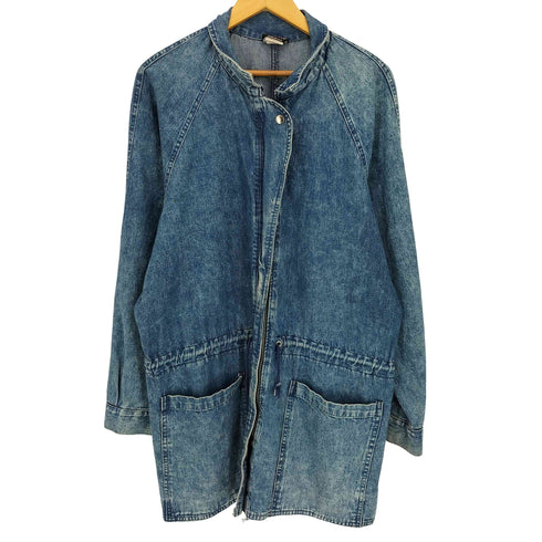 ダコタ dakota SPORT 80s USA製 比翼 TALONジップ ラグラン デニム コート メンズ import:L