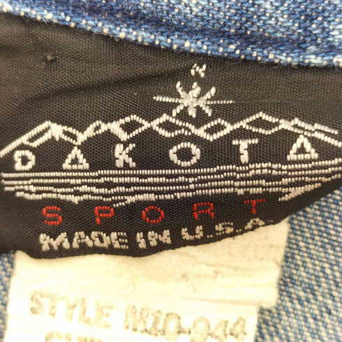 ダコタ dakota SPORT 80s USA製 比翼 TALONジップ ラグラン デニム コート メンズ import:L